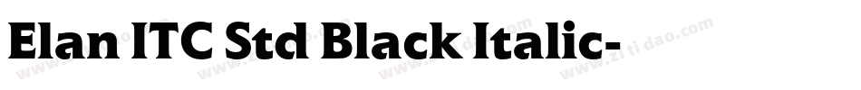 Elan ITC Std Black Italic字体转换